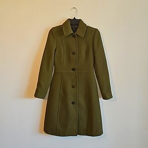 J.Crew Double Cloth Topcoat in Chartreuse 000